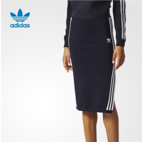 adidas 3 stripe knit dress